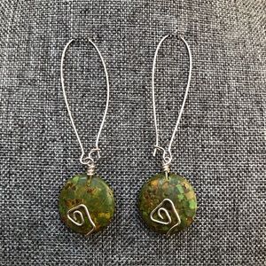 Green earrings